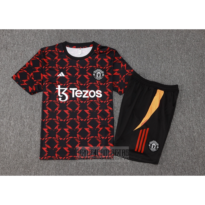 Chandal del Manchester United Manga Corta 2024-2025 Rojo - Pantalon Corto